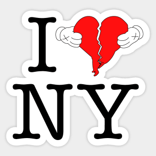 I </3 NY KAWS Sticker